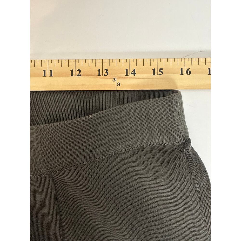 Misook Olive Knit Pull-On Straight Leg Pants Sz L - Picture 4 of 6